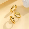 Stainless Steel Chunky Dome Rings for Women, Geometric Ring Gold Plated Aesthetic Jewelry - Image 6