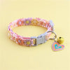 Rainbow Flower Cat Collar With Bell Kitten Puppy Necklace Adjustable Buckle Colorful Lace Kitten Collar Dog Accessories - Image 9