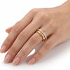 5MM Single Ring Diamond Set Double Ring for Women Stainless Steel Jewelry Travel Wedding Gifts - Image 2