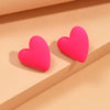 Koean Candy Color Acrylic Love Eardrop Simple Design Geometric Heart Party Jewelry Earrings Ear Studs All-match EarStuds - Image 10