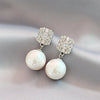 Pearl and Stone Drop Earrings in Gold-Tone or Silver-Tone - Image 5