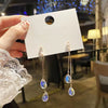 Crystal Water Drop Tassel Earrings for Women Temperament Colorful Long Earrings Bridal Wedding Party Jewelry Gifts - Image 5