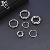 ZS 1PC Titanium Hoop Earring for Women Silver Plated Circle Earring Large Gauge Seputm Nose Ring 2/4/6/8/10/12G Punk Earring - Image 4