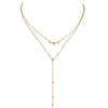 Bling Cubic Zirconia Layered Long Pendant Necklace Women Stainless Steel Chain Choker Necklace Accessories - Image 7