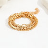 6Pcs Simple Punk Chunky Chain Bracelet Set Metal Link Chain Combo, Ensemble With Rope, Snake,Twisted Designs Bracelet Jewelry - Image 5