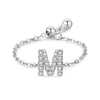 Silver 26 English Letters Adjustable Chain Finger Rings For Women Wedding Anniversary Jewelry - Image 25