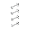 3mm Crystal Star Labret Piercing Stud Set Lip Ring Bulk Tragus Earring Flat Helix Stud Cartilage Jewelry Pack Lobe Earring Lot - Image 8