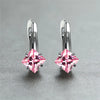 Cute Female Champagne Square Jewelry Crystal Zircon Stone Hoop Earring Rose Gold Color Wedding Earrings For Women - Image 16