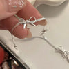 Sweet Bow Bracelets for Women Girls Sparkling Delicate Ribbon Bowknot Snake Bones Chain Bracelet Party Jewelry Gift - Image 3