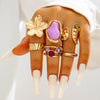 Tocona Imitation Pearl Open Ring Sets for Women Elegant Gold Color Ring Party Jewelry Accessories - Image 15