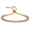 Colorful Bling Cubic Zirconia Chain Stainless Steel Pull-out Bracelet Bangle Jewelry Party Gift - Image 7