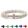8mm Beads Religious Cross Bracelet for Women Men Natural Turquoise Stone Elastic Link Prayer Bracelet for Boy Girls - Image 19