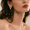 Rose Gold Series Silver Flamingo Giraffe Star and Moon Flower Earrings Elegant Party Jewelry Gifts - Image 6