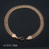 15 Style Choose Women Men Girl Rose Gold Color Curb/Weaving Bracelets Chains Jewelry 18cm-23cm - Image 17