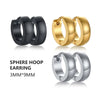 1Pair Punk Stainless Steel Round Circle Hoop Earrings For Men Women Not Fade Ear Rings Hip Hop Male Jewelry - Image 2