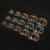 Two-Piece Mini Hoop Piercing Earrings in Gold-Tone Silver-Tone or Rose Gold-Tone - Image 15