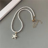 Spring Summer Necklace for Women Girl Cute Romantic Starfish Short Neck Jewelry Party Wedding Necklace - Image 1