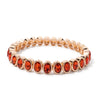 6x8mm Enamel Crystal Bracelets For Women Gold Color Zirconia Rhombus Bead Elastic Bangle - Image 16