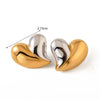 Simple Chunky Golden Stainless Steel Hoop Earrings Cubic Glossy Round Ears Clips Jewelry for Wedding Party Gifts - Image 7