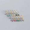 Silver Rainbow Tassel Four Petal Flower Drop Stud Earrings for Women Sweet Girl Ear Bone Jewelry Accessories - Image 2
