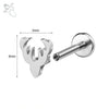 ZS 1PC 16G Stainless Steel Lip Piercings for Women Snowman Reindeer Pine Lip Rings Cartilage Earring 6mm/8mm Helix Piercing - Image 13