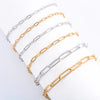 2.5/2.7/4mm Adjustable Stainless Steel Paperclip Chain Bracelet for Women Hand Bangle Ankle Anklet Wristband Metal Jewelry Gift - Image 2