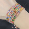 Adjustable Multicolor Tennis Bracelet with Colorful Stone Accents - Image 33