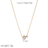 Stainless Steel Zircon Pendants Necklace Anklet Set Elegant Women High-quality Jewelry Gifts - Image 5