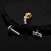 Titanium Climber 4 CZ Cartilage Helix Stud 16G Dainty Flat Back Labret Earlobe Piercing Jewelry - Image 3