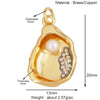 Marine Organism Sea Horse Turtle Fish Conch Shell Starfish Charm Pendant, 8K Gold Plated Zircon Jewelry Finding Supplies - Image 31