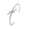 Dainty Knot Cuff Bracelet Bangles for Women, Gold Color Stainless Steel Bracelets, Wristband Jewelry Gift to Her - Image 9