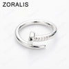 Gold Bending Nail Adjustable Rings For Women Man Bridal Birthday Wedding Party Charm Jewelry Gift - Image 3