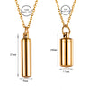 Cylinder Ashes Urn Pendant Charm Stainless Steel Cremation Memorial Necklace Jewelry 3 Colors - Image 6