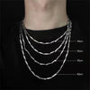 Hip Hop Titanium Steel Necklace Handmade Square Rhombus Chain Bamboo Chain Men's and Women's Clavicle Chain Accessories - Image 7