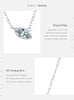 MODIAN 925 Sterling Silver Oblique Rhombic CZ Pendant Necklace Trendy Stackable Neck Chain for Women Wedding Fine Jewelry
