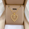 Heart Stainless Steel Zirconia Necklaces For Women Girls Love Gold Color Metal Necklace Party Birthday Daily Jewelry - Image 30