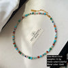 Imitate Colorful Stone Beaded Necklace Women's Sweet and Jewelry Set Elegant Accessories Neckchain for Girls - Image 7