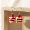 Korean Resin Strawberry Bowknot Drop Earrings for Women Food Simulated Fruit Cup Cake Dangle Earrings Jewelry Accessories - Image 3