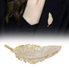 Baroque Rhinestone Feather Design Brooch for Men and Women，Suit Coat Jewelry Clothing Accessories Pins，Couple's Gift - Image 5