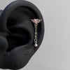 1 Pcs Pink Love Heart Wings Star Pendant Ear Bone Nail 316L Stainless Steel Piercing Earring Y2K Punk Jewelry Women Accessories - Image 21