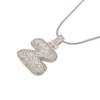 Silver Color Bubble Initial Letters Necklaces 26 Letters Pendants Necklaces for Women Brass CZ Jewelry - Image 31