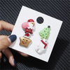 3/4pcs/set Christmas Badge Brooches Santa Claus Tree Bell Elk Snowflake Enamel Brooch Pins For Women Men Year Gift - Image 11