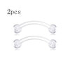 2pcs Clear Surgery Bioflex Nose Rings Belly Rings Septum Eyebrow Lip Cartilage Earring Industrial Plastic Piercing Jewelry - Image 17