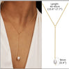 Stainless Steel Lariat Necklace Gold Plated, Dainty Long Necklace Laryered Necklaces For Women Girls, Y Shape Drop Pendant - Image 7
