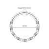 Titanium Rectangle CZ Hinged Segment Nose Ring 16G Septum Clicker Daith Hoop Cartilage Piercing Jewelry - Image 6