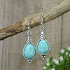 39 Styles Bohemian Vintage Tibetan Silver Geometric Drop Earrings For Women Ethnic Blue Stone Tassel Dangle Earrings Jewelry - Image 25