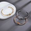 Golden Rose Gold Silverry Color Knot Bracelet Women Tie The Knoted Cuff Bangle Stainless Steel Charm Bridesmaid Wedding Jewelry - Image 1