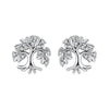 Silver Snowflake Heart Angel Wing Stud Earrings Women Sun Star Zircon Ear Studs Wedding Party Jewelry Gift - Image 10