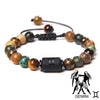 12 Constellation Zodiac Sign Stone Bracelet Turquois Tiger Eye Mineral Bracelet Adjustable Woven Bangle Leo Jewelry Gift - Image 12