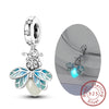 Silver Charm Beads Glowing Luminous Firefly Butterfly Pendant for Bracelet Charm Jewelry - Image 24